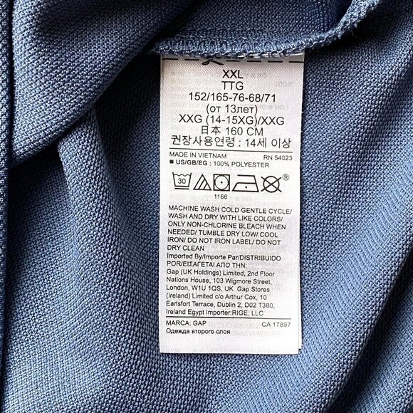 GapFit Performance Polo Shirt Boys XXL 14-16 Short Sleeve Quick Dry Golf Tennis - Picture 9 of 11